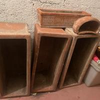 SET FIORIERE IN TERRACOTTA ARTIGIANALI