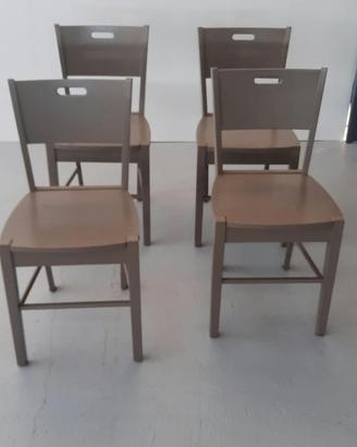 4 sedie seduta legno
