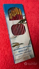 Set n. 10 pennelli belle arti