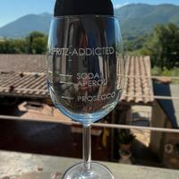 Calice graduato per spritz inciso