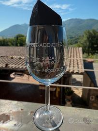 Calice graduato per spritz inciso