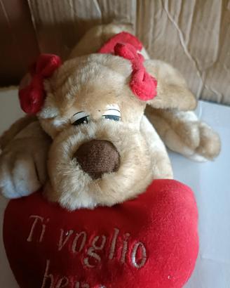 peluches cane con cuore