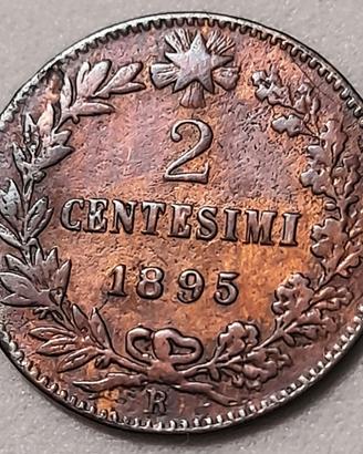 Regno d’Italia Umberto I  2 Centesimi 1895