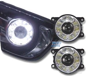 FARI ANABBAGLIANTI A LED LUCE DIURNA FONDO CROMATO