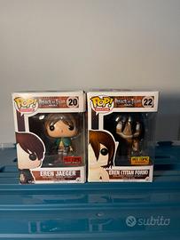 Funko pop 20 eren jeager e funko pop 22 titan form
