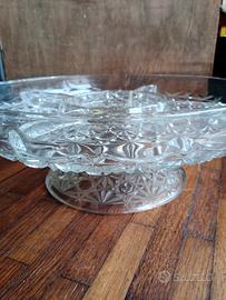 Antipastiera alzatina cristallo vintage 