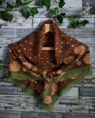 FOULARD AUTUNNALE VINTAGE/FOLK/COTTAGE CORE