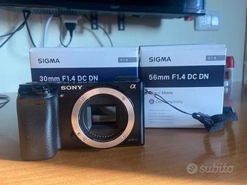 Sony a6000+obbiettivo sigma 30mm + sigma 56mm