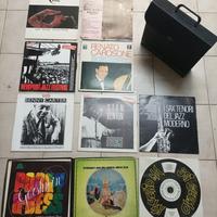 Lotto 10 Vinili Jazz/Classica/Italiano + valigetta