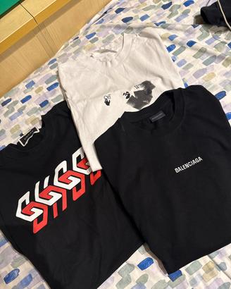Tris T-shirt Balenciaga,Gucci,Off White