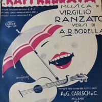 antico spartito musicale anno 1930