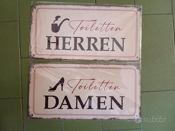 cartelli per bagno 