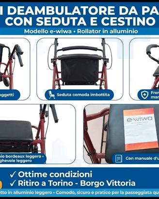 Deambulatori/Orologio salvavita per Anziani 