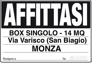 Box singolo (14 mq.) monza - san biagio