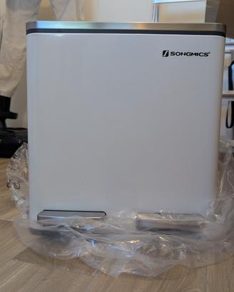Pattumiera  Songmics 2x15L bianco