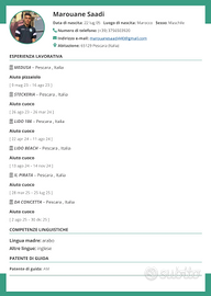 Aiuto cuoco/ lavapiatti