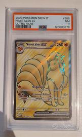 Pokemon PSA 7 Ninetales ex 186/165 set 151 Ita
