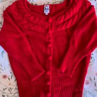 Maglione con bottoni Rosso Luisa Spagnoli