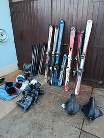 sci racchette caschi portasci