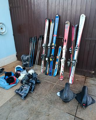 sci racchette caschi portasci