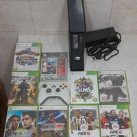 XBOX 360 SLIM 250 GB NERA + CONTROLLER + 9 GIOCHI