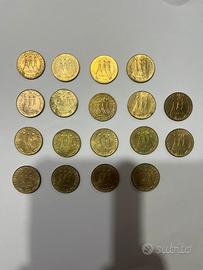 Lotto 18 monete 20 lire San Marino 1975