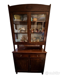 Credenza Antica con Vetrina Stile Liberty 1916