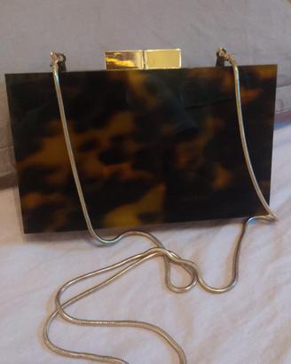 Pochette rigida effetto cromatico a tartaruga
