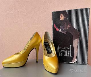 Scarpe Giallo Oro, Vintage N. 37