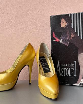 Scarpe Giallo Oro, Vintage N. 37