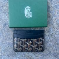 Porta carte in stile Goyard con scatola