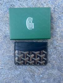 Porta carte in stile Goyard con scatola