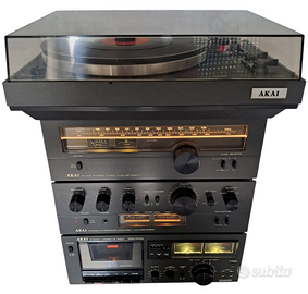AKAI AMPLI RADIO CASSETTE GIRADISCHI CASSE