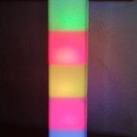 Colonna led cubo led rgb luminoso lampada giardino