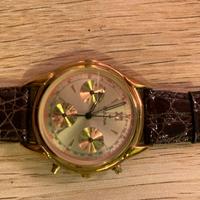 orologio Bulova cronografo in oro giallo 18 kt aut