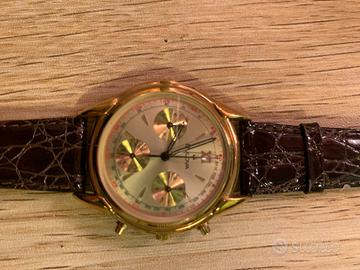 orologio Bulova cronografo in oro giallo 18 kt aut