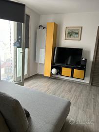 Soggiorno parete Tv con divano