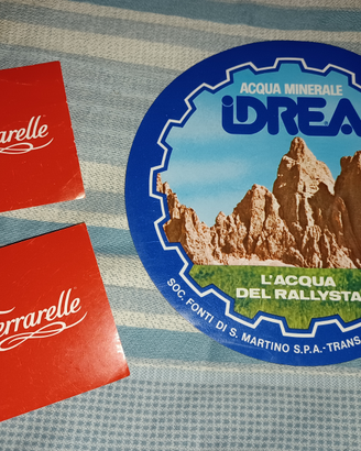 Adesivi stickers Acqua Ferrarelle e Idrea, nuovi