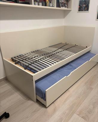 letto singolo 90x200 con letto estraibile 