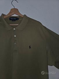 Polo Golf Ralph Lauren verde militare XL