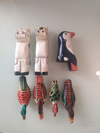 Animali intagliati in legno