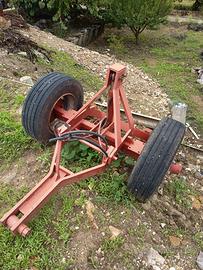 Carrello porta aratro agricolo