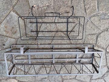 Fioriere in ferro con ganci per ringhiera