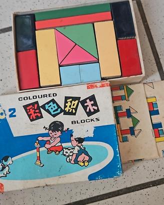 Gioco blocchi in legno - Coloured Blocks