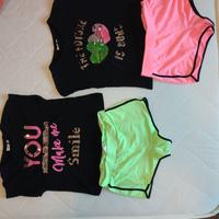 Set  ragazza: Maglietta strass+pantaloncini)