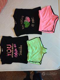 Set  ragazza: Maglietta strass+pantaloncini)