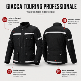 Giacca moto Cordura CE 4 stagioni