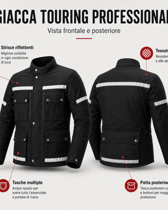 Giacca moto Cordura CE 4 stagioni