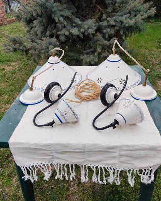 Lampadari e applique shabby chic.