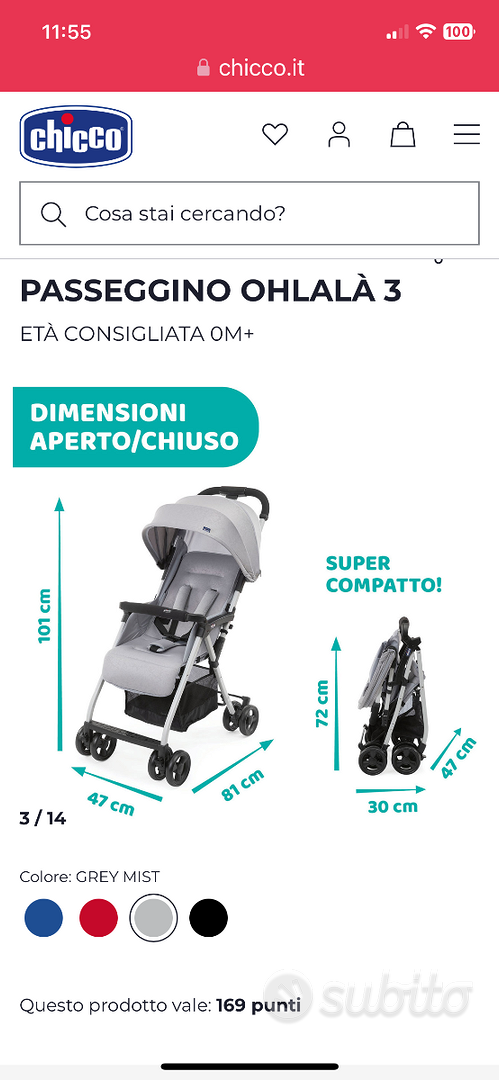 Passeggino OHLALÀ 3 Chicco - Tutto per i bambini In vendita a Milano